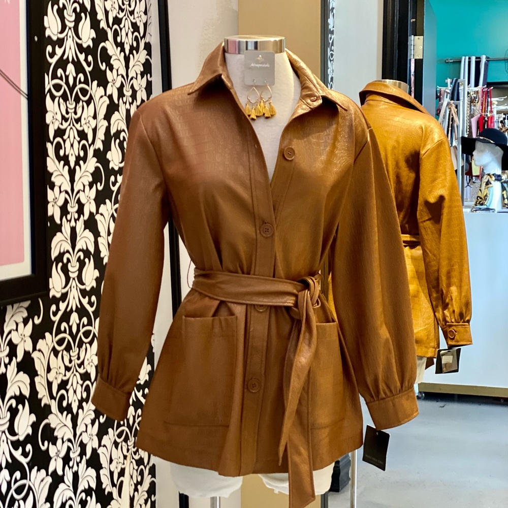 🌺Marc New York Carmel Pleather Jacket